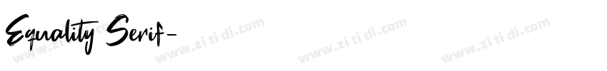 Equality Serif字体转换